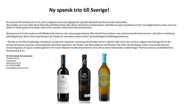 Ny spansk trio till Sverige!