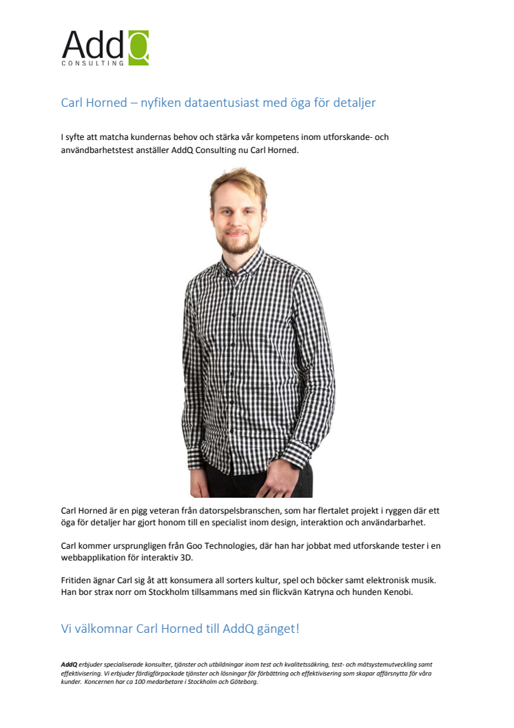 Carl Horned – nyfiken dataentusiast med öga för detaljer