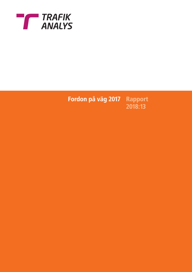 Rapport: Fordon på väg 2017