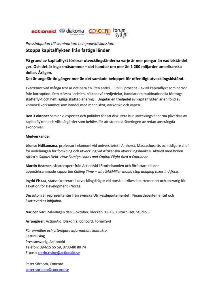 Stoppa kapitalflykten från fattiga länder