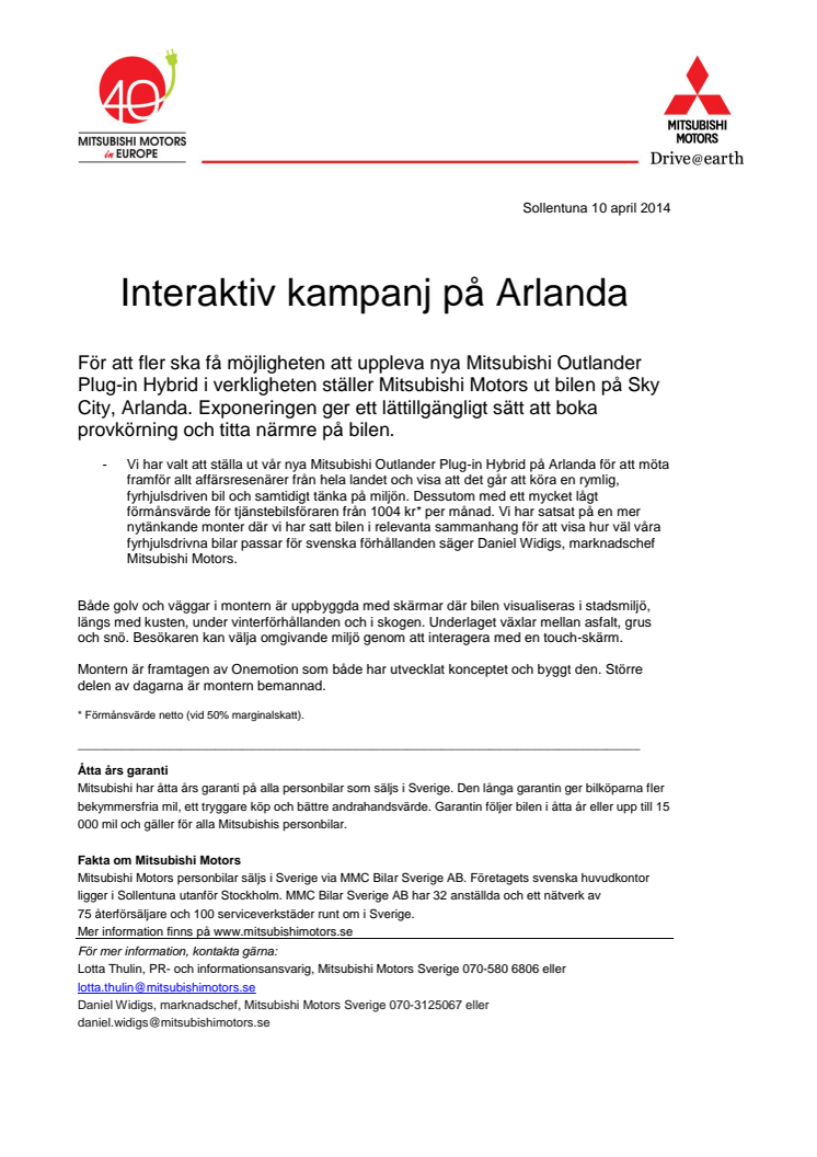 Interaktiv kampanj på Arlanda