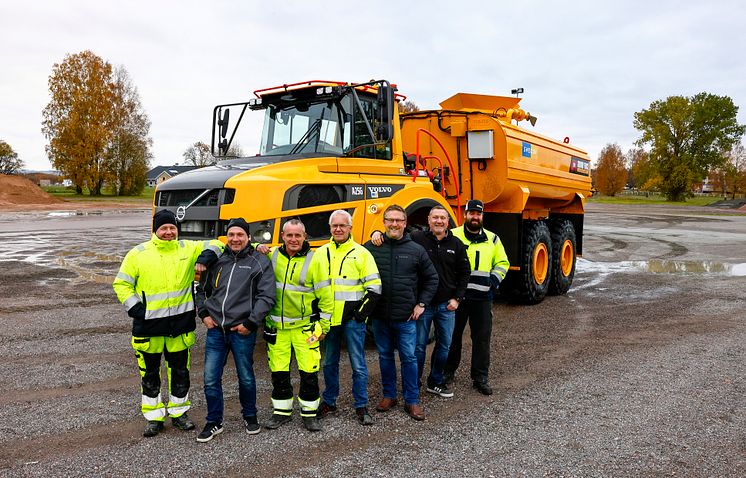 Gruppen vid demonstrationen i Borlänge