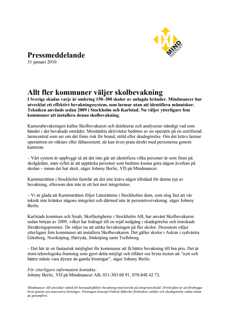 Allt fler kommuner väljer skolbevakning