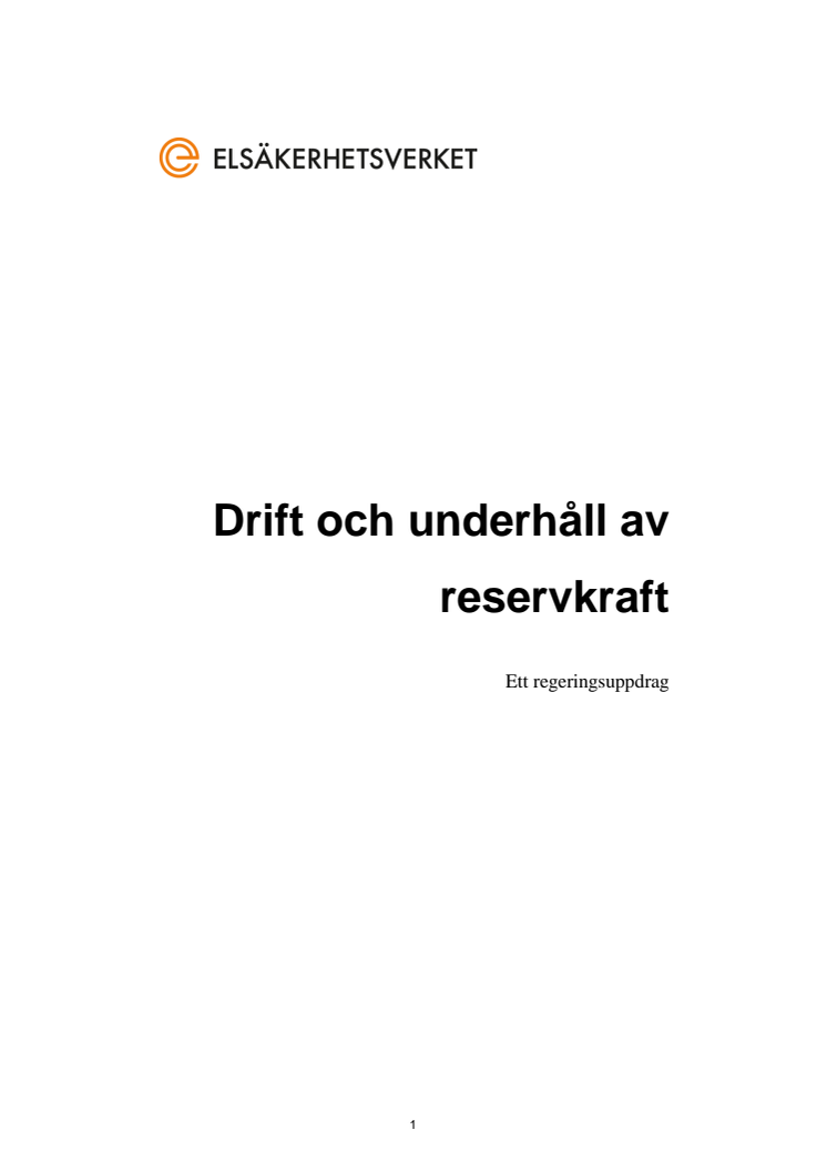 Drift och underhåll viktigt för tryggare reservkraft