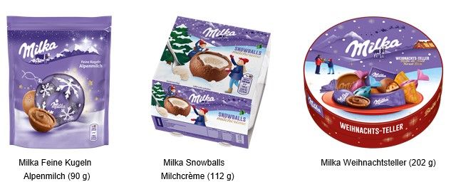 Milka Weihnachtssortiment