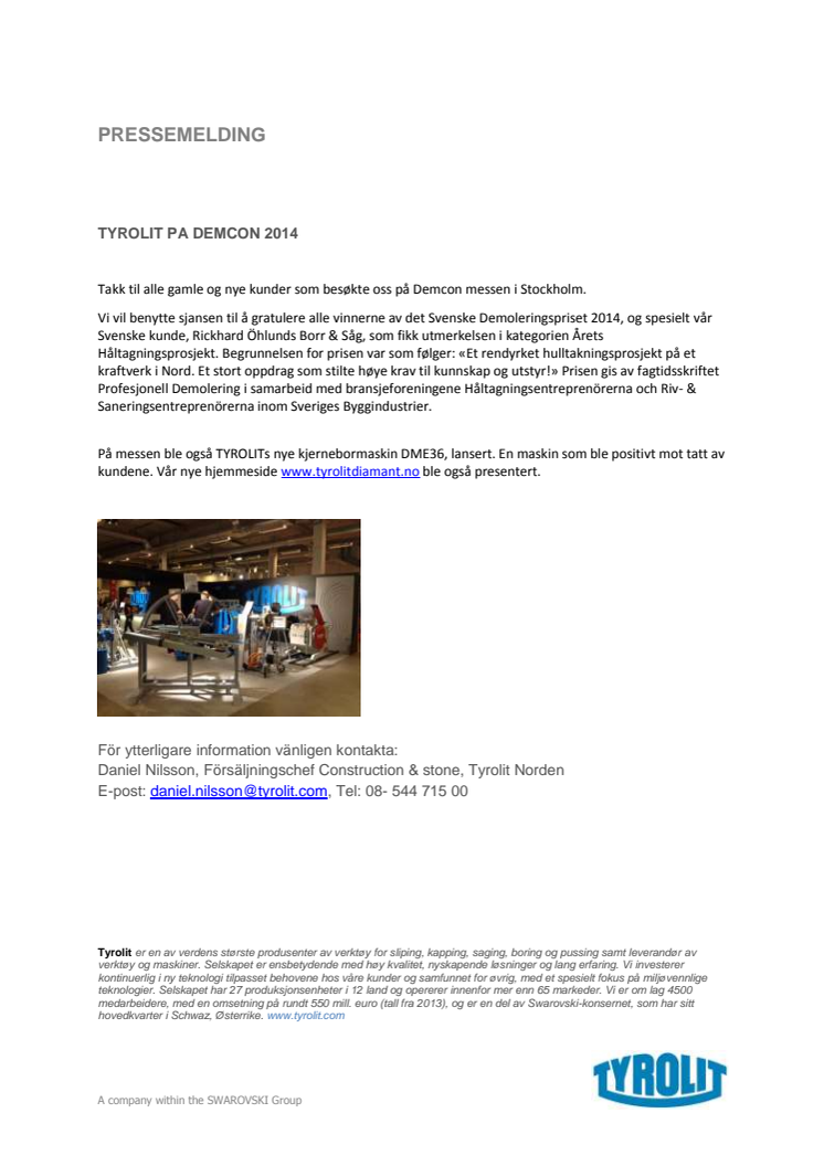TYROLIT PA DEMCON 2014