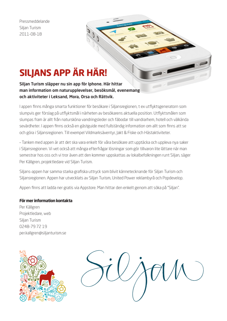 SILJANSBYGDENS EGEN APP ÄR HÄR!
