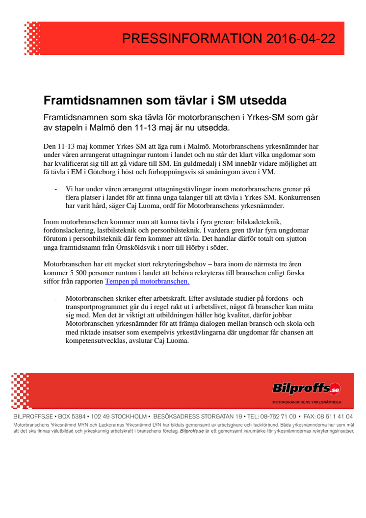Framtidsnamnen som tävlar i SM utsedda