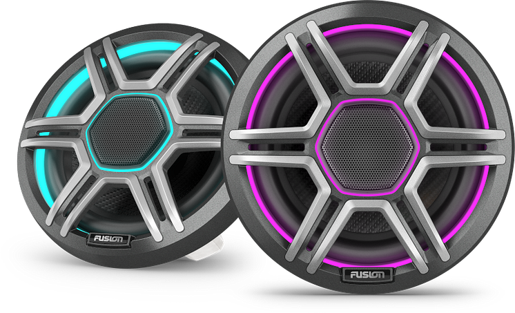 FusionApolloSpeakers_6.5inch_SportsGray_FrontLeft_Cyan_Magenta_Group.png