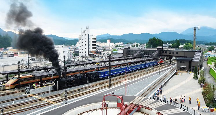 SL Taiju Pulling out of Shimoimaichi Station