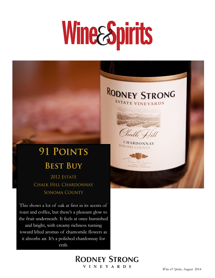 Kaliforniskt vin från Rodney Strong är bästa köp!