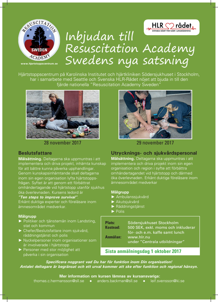 Resuscitation academy 2017