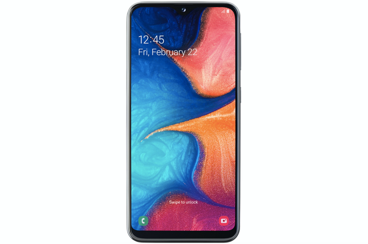 Galaxy A20e_black_front