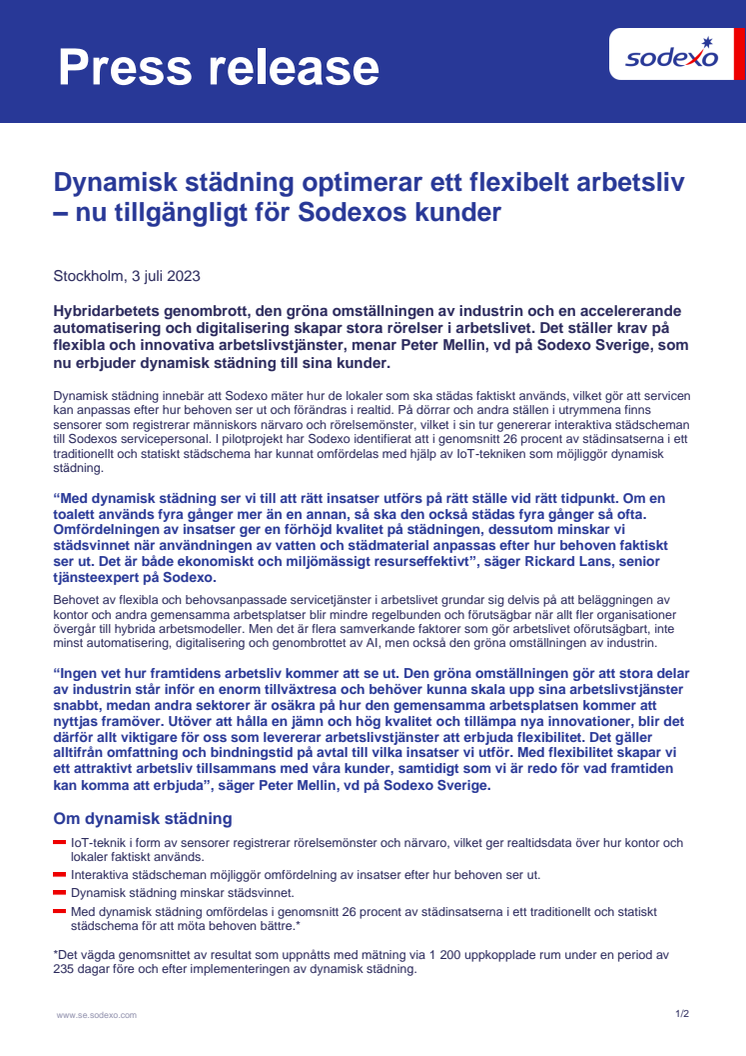 PM Dynamisk städning optimerar ett flexibelt arbetsliv – nu tillgängligt för Sodexos kunder SE 20230703.pdf