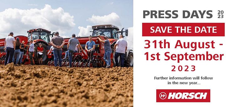 Horsch Pressdag 2023 Save the date