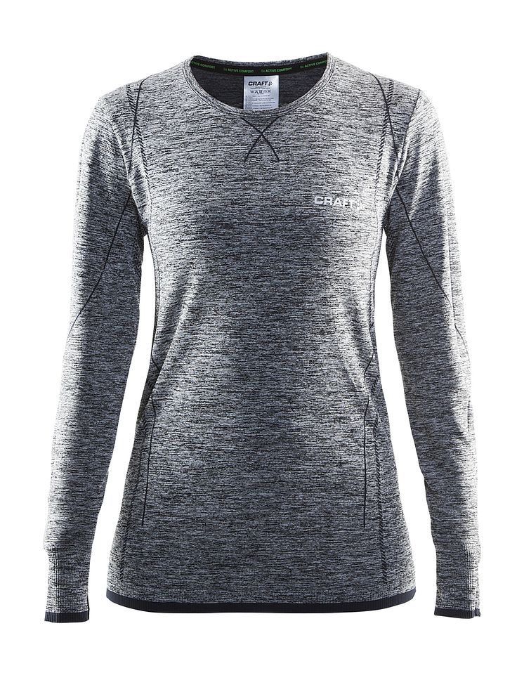 Active Comfort round neck long sleeve - Women - Color: Black 