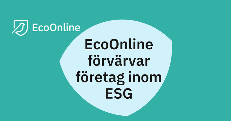 SE EcoOnline  förvärvar Ecometrica