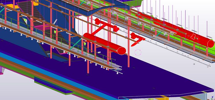 Stationen i Hagalund sedd från Tekla Structures 2