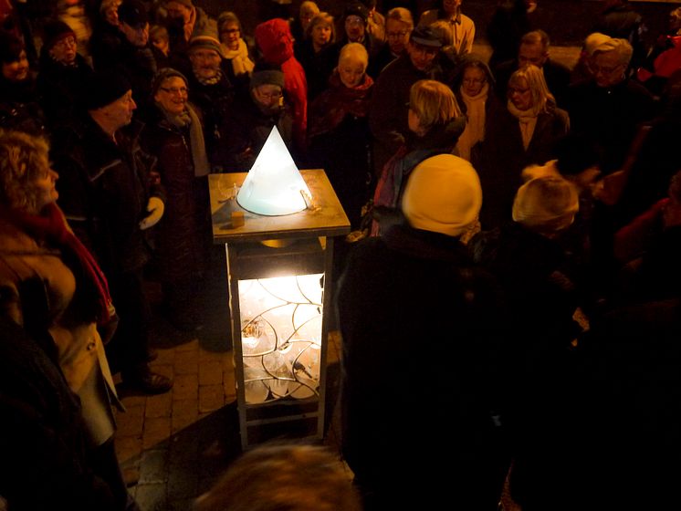 Bertil Valliens Abode - invigning Glasgatan i Växjö.