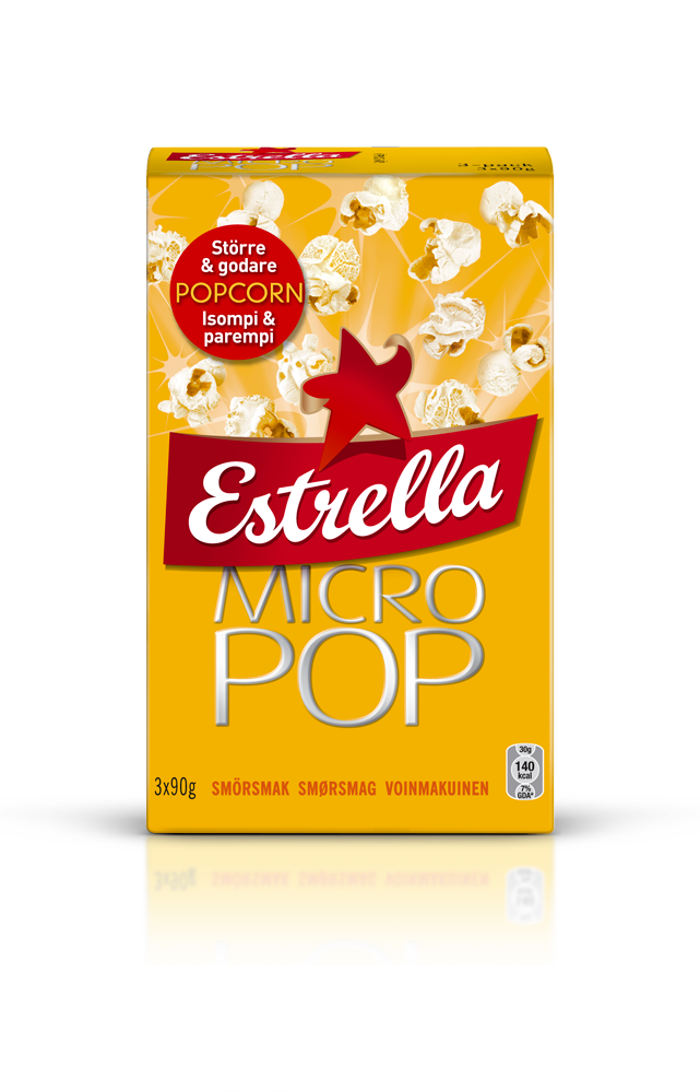 Estrella Micropop med smörsmak 3-pack