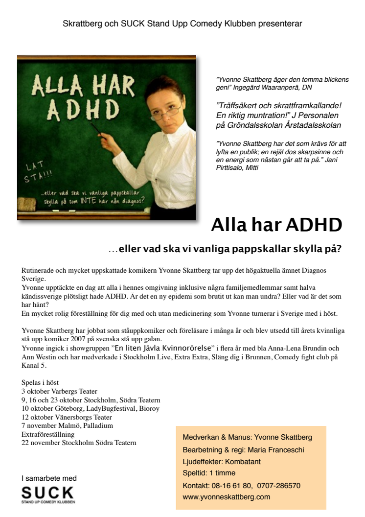 EXTRAFÖRESTÄLLNING "Alla har ADHD"