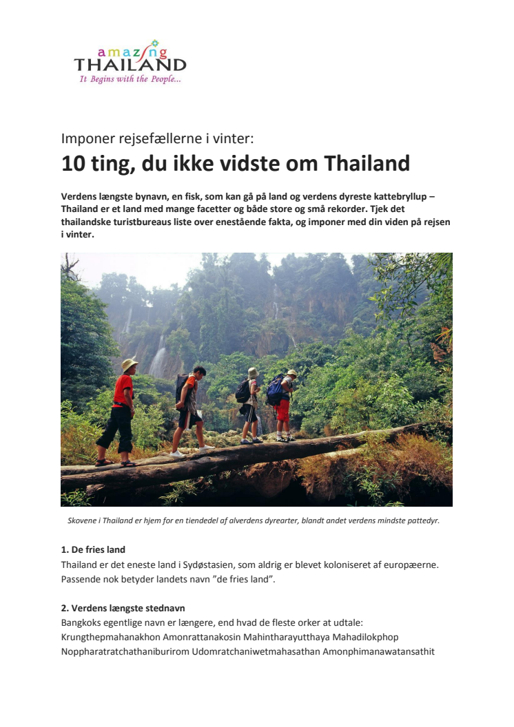 Imponer rejsefællerne i vinter: 10 ting, du ikke vidste om Thailand