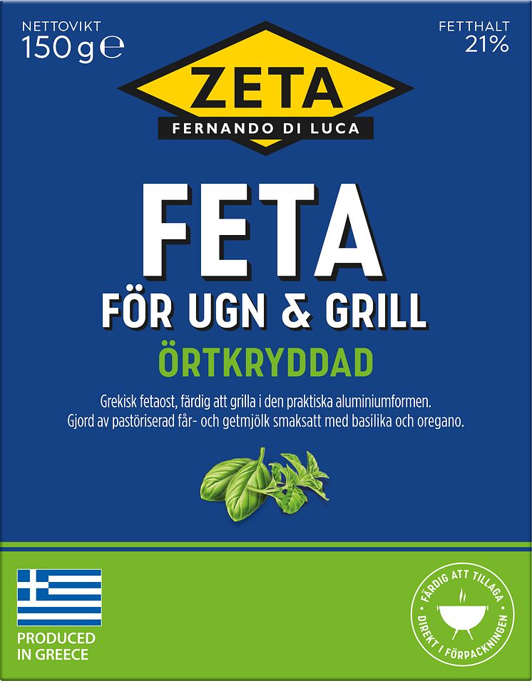Produktbild Zeta Feta för ugn & grill, örtkryddad