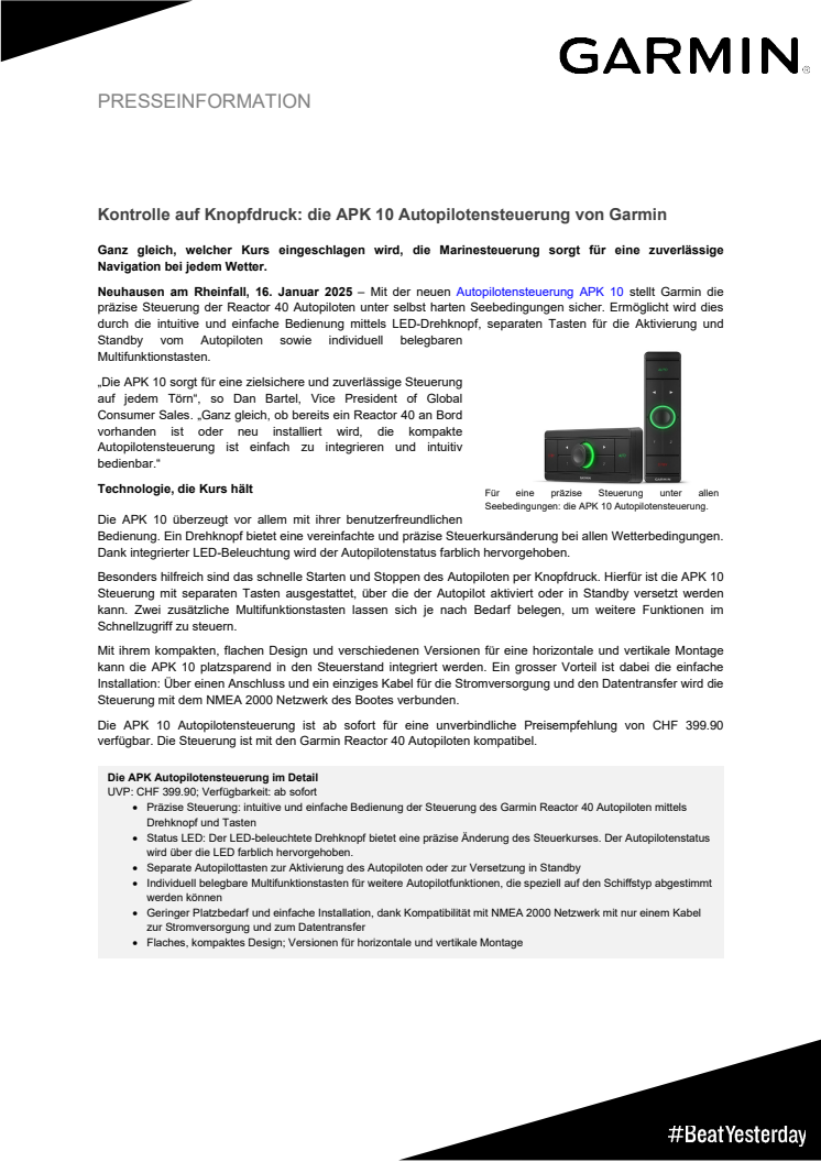 PM CH APK 10 Autopilotensteuerung