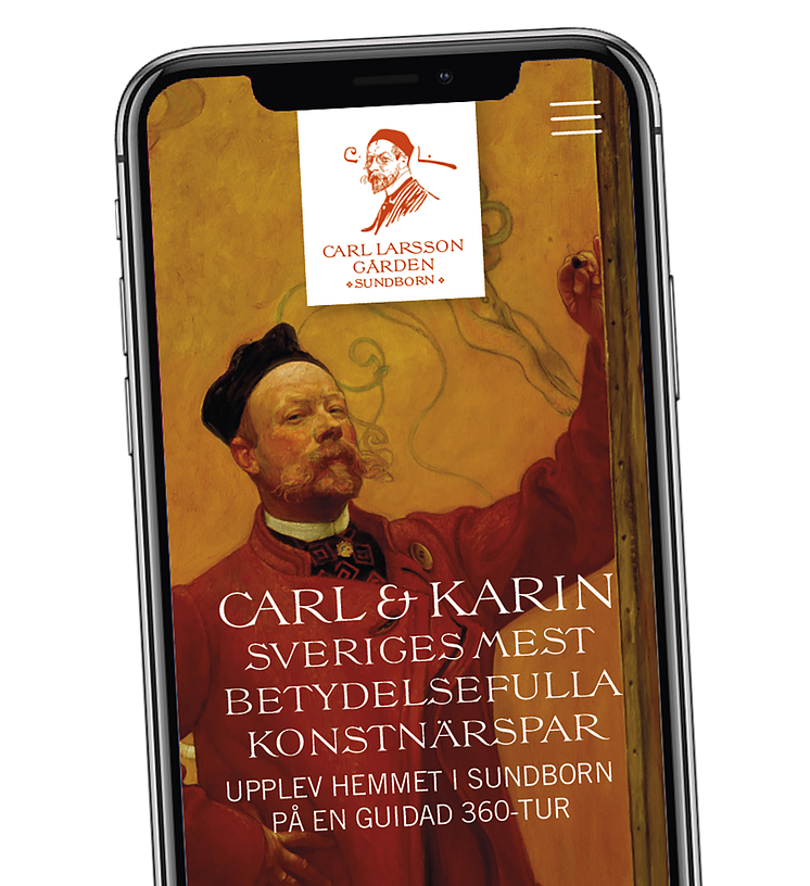 Carl Larsson-gårdens app, mockup_Mobil_swe
