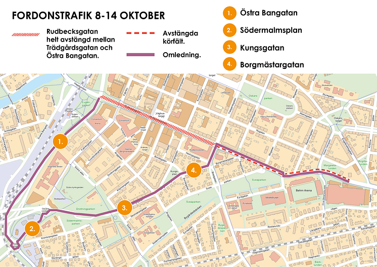 Karta Rudbecksgatan 8-14 oktober 2023