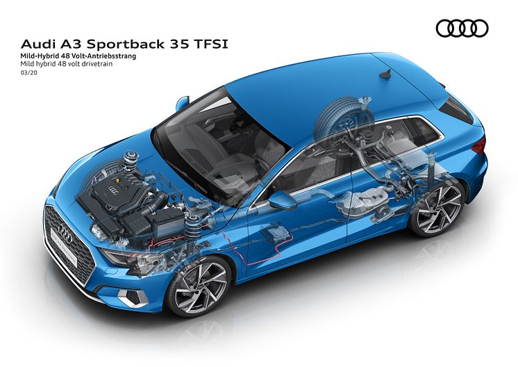 Audi A3 Sportback 35 TFSI med 48 volt mildhybrid system