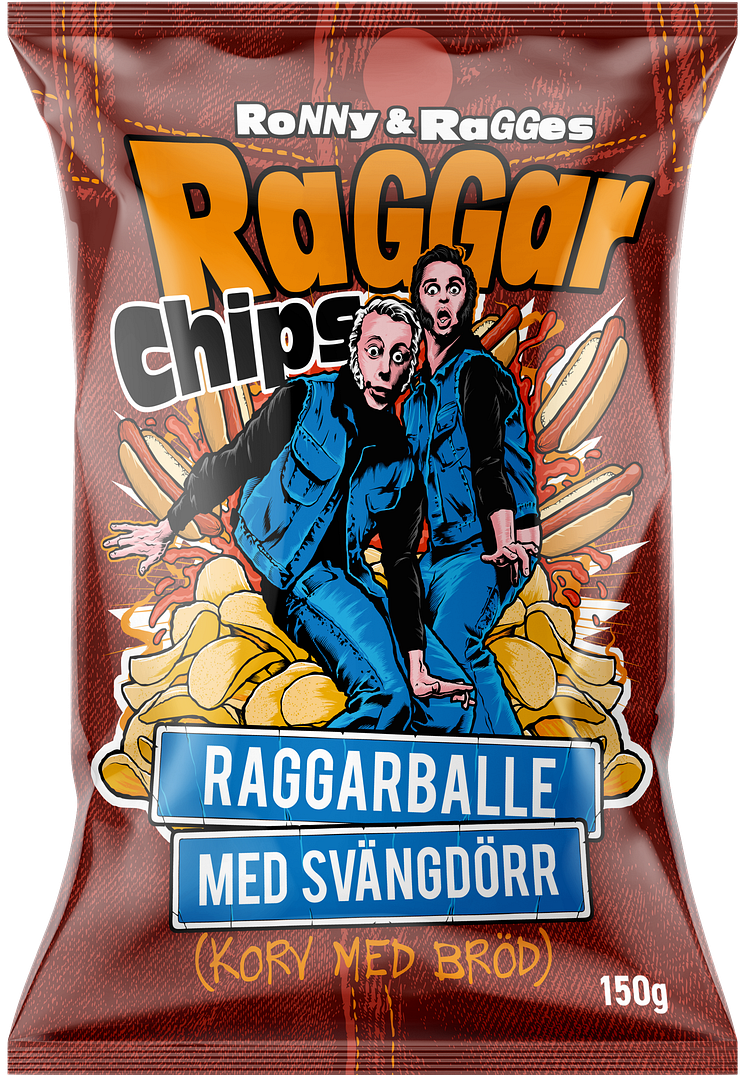 Ronny & Ragge Raggarchips Raggarballe 150g ERT Godis