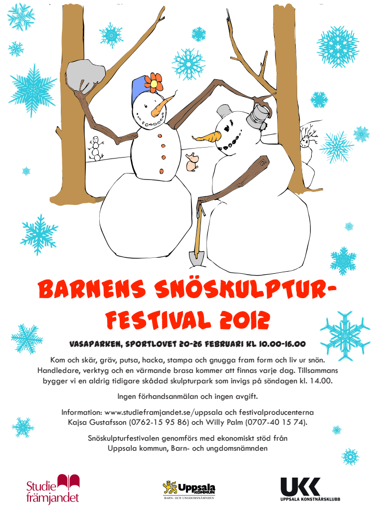 Barnens snöskulpturfestival i Uppsala