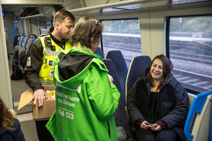 Volunteers chatted to customers about the Brew Monday campaign, which aims to get people catching up over a cup of tea
