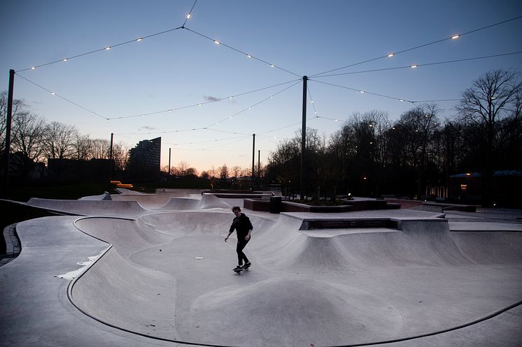 Söderlyckans skatepark i Lund tävlar om Svenska Ljuspriset.