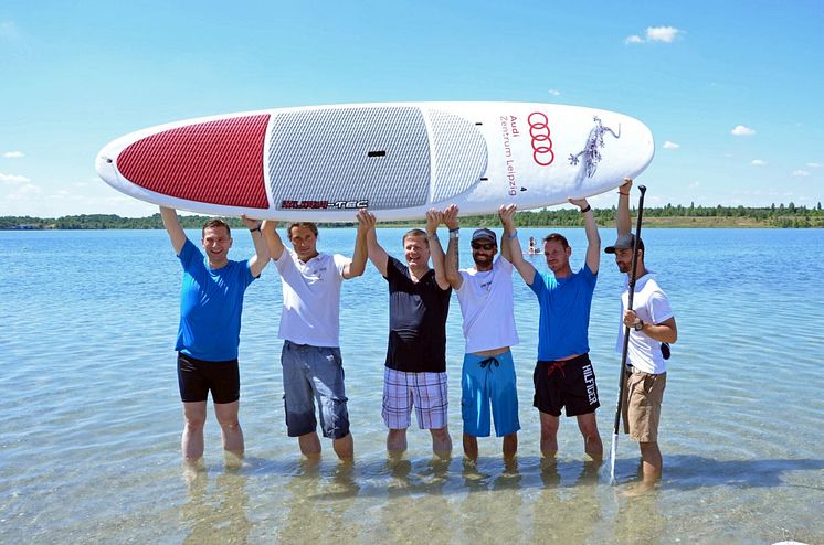 Im Rahmen seiner Sommertour weilten Martin Dulig und seine Delegation auch am Schladitzer See