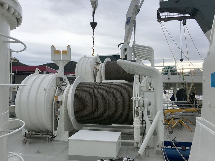 Kongsberg Maritime’s EasyDrive electric trawl winches, installed on board the stern trawler Granit 