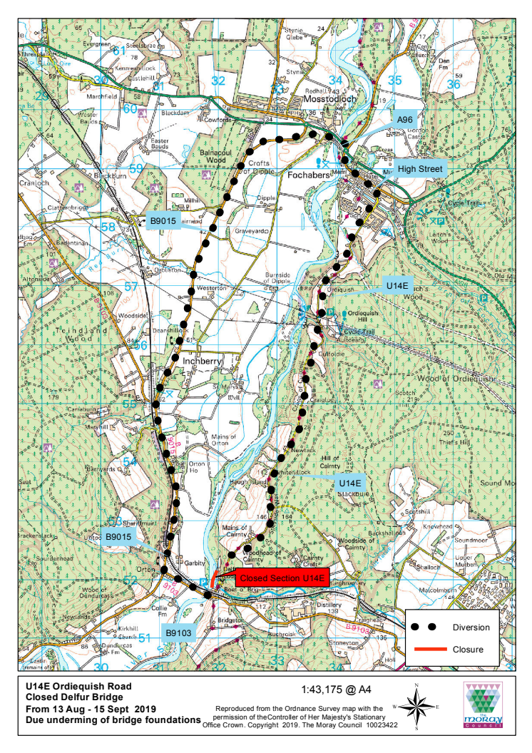 U14E Ordiequish Road closure