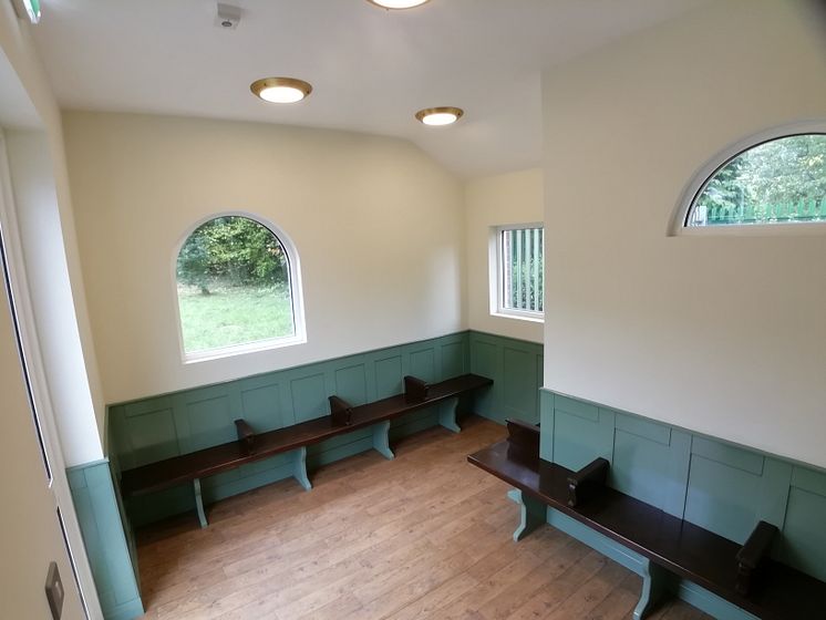 Lingfield waiting room after restoration