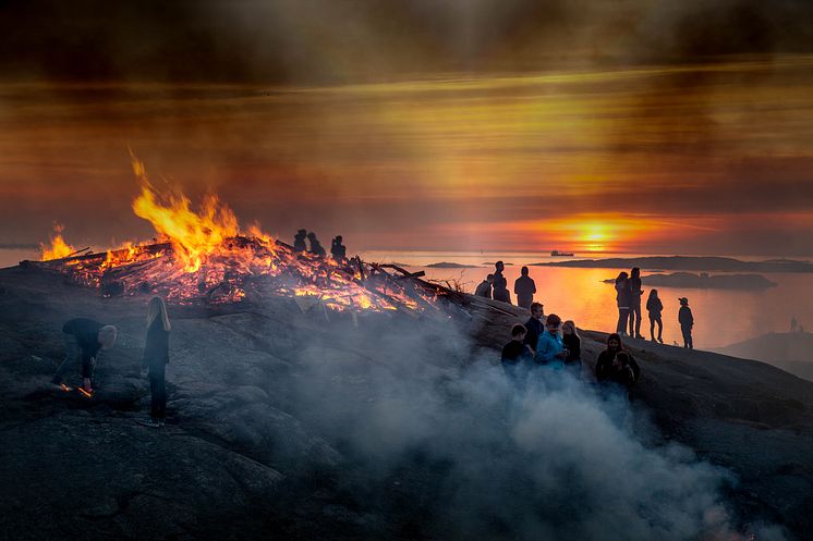 Vest Sverige Kajkanten påskebål Foto Kenneth Rundberg