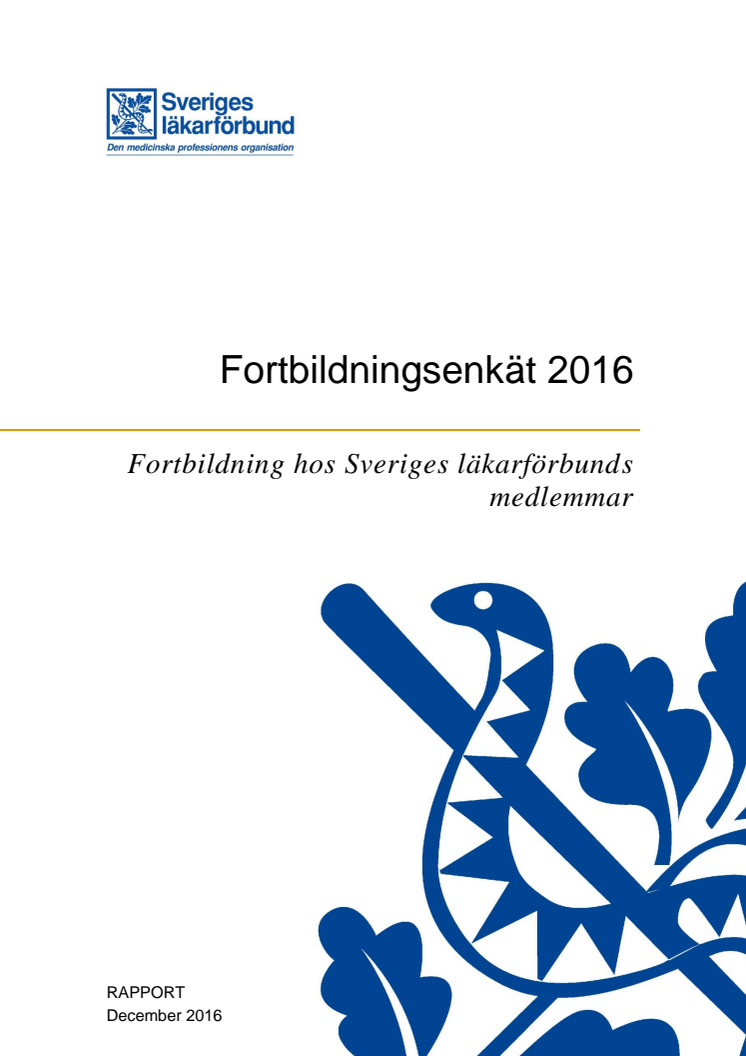 Fortbildningsenkät 2016