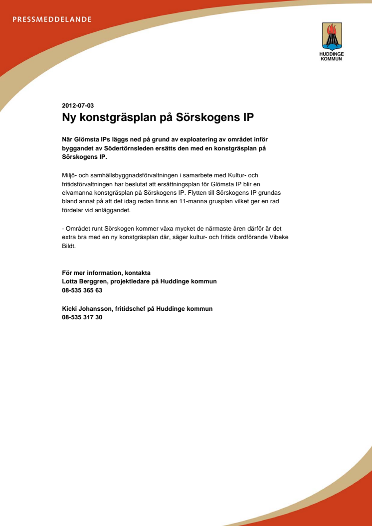 Ny konstgräsplan på Sörskogens IP