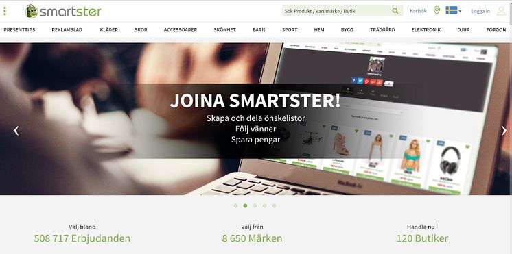 Smartster.se screenshot