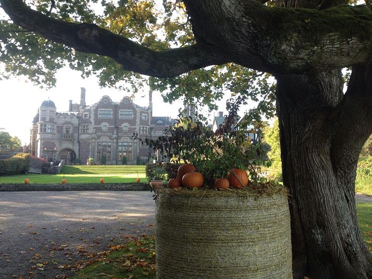 Hela godset är höstpyntat under skördefesten foto Tjolöholms Slott