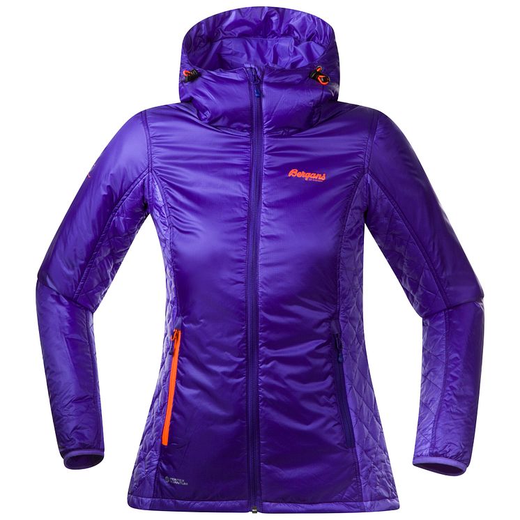 Slogen Lt Ins Lady Jacket - Dk Primula/Lt Primula/Neon Orange