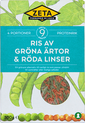 Zeta Ris av gröna ärtor & röda linser produktbild