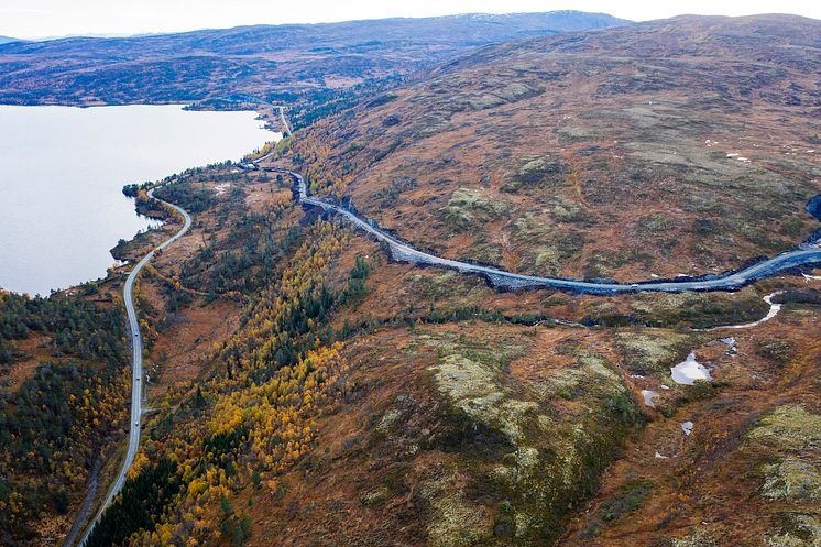 Geitfjellet vindpark okt 2018 adkomstvei