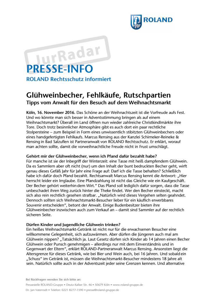 Glühweinbecher, Fehlkäufe, Rutschpartien