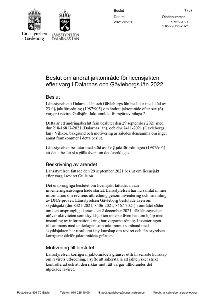 Beslut om ändring av jaktområde (Gullsjön) ändring beslutande och föredragande i dalarna_.pdf