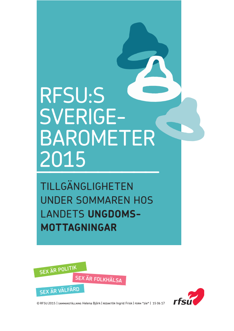 Sverigebarometern 2015 del 1 om ungdomsmottagningarnas öppettider